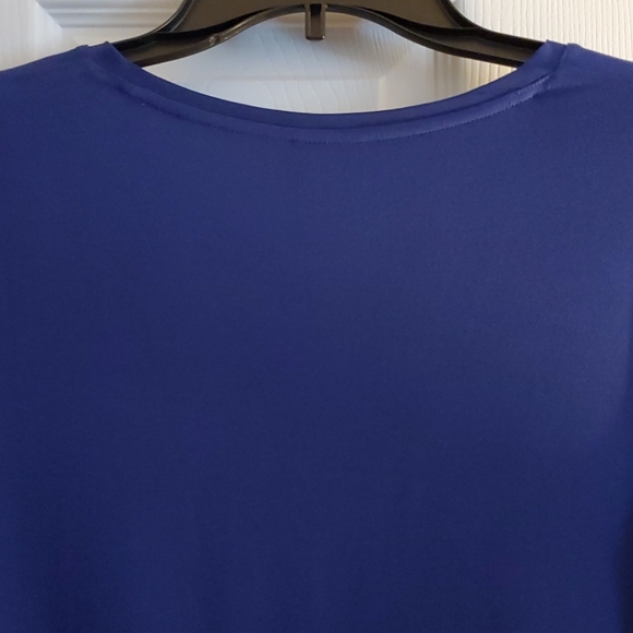 Chico's Navy Long Sleeve Top with Sheer Bottom - Picture 8 of 10